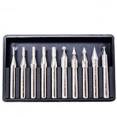 1/8" Shank High Speed Diamond Ball Grinding Bit Set - tool