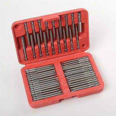 50 Piece Extra Long Security Tork Bit Torx Driver Tool Set Tamper Proof Spanner - tool