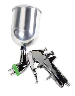 HVLP Gravity Feed Top Air Fed Paint Spray Spraying Gun Sprayer Tool W/3 Nozzles - tool