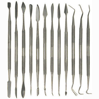 12 Piece Assorted Stainless Steel Dental Tool Pick Set Kit - tool