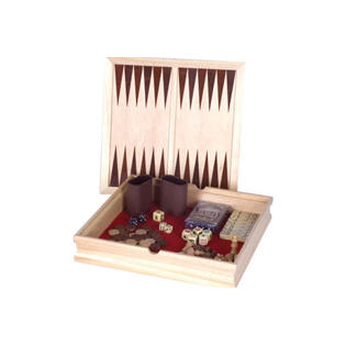 Wood Backgammon Chess Combination Game Set - tool