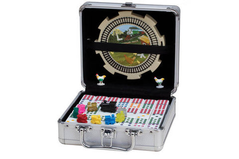 Dominoes Double 12 Pro Color Dots Mexican Train & Chicken Domino Game Set