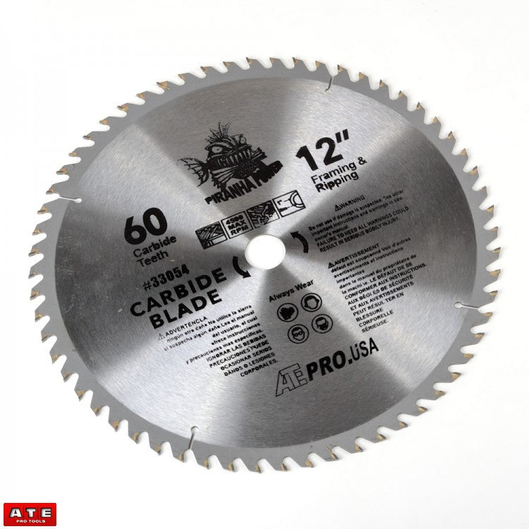 12" x 60 Tooth Carbide Tipped Saw Blade - tool