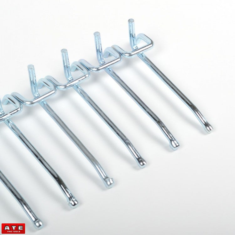 100pc Bulk 4 Inch Short Pegboard Hooks 1/4 Inch Holes Zinc Plated Rust Resistant