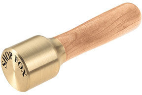 12 oz Small Brass Head Wooden Mallet Hammer Tool - tool