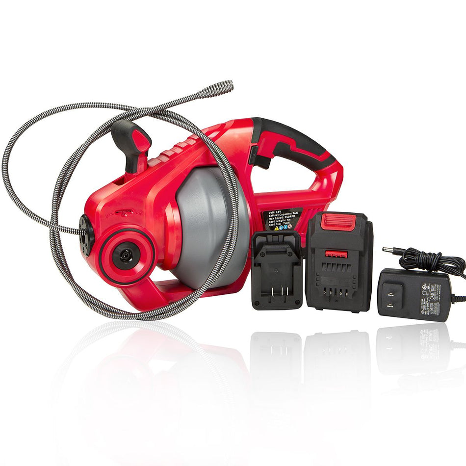 18 Volt Cordless Battery Powered Operated Drain Cleaner - tool