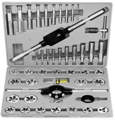 Large 45 Piece Metric Tap & Die Nc Nf Tool Set Kit - tool