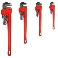4 Piece Pipe Wrench Plumber's Tool Set - tool