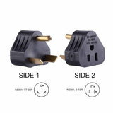 30 Amp Male to 15 Amp Female RV Adapter Electric Plug