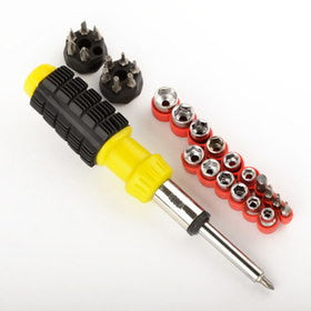 Hand Screwdriver with Ratchet Ratcheting Handle Bits and Sockets Driver Tool Set - tool