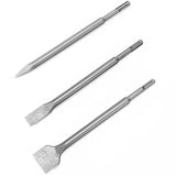 3PC Chisel Bull Point Bit Set for SDS Roto Rotary Hammer