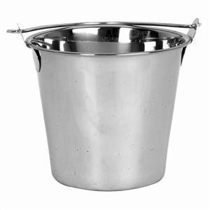 6 Quart Stainless Steel Metal Restaurant Hotel Ice Bucket Pail with Swing Handle - tool