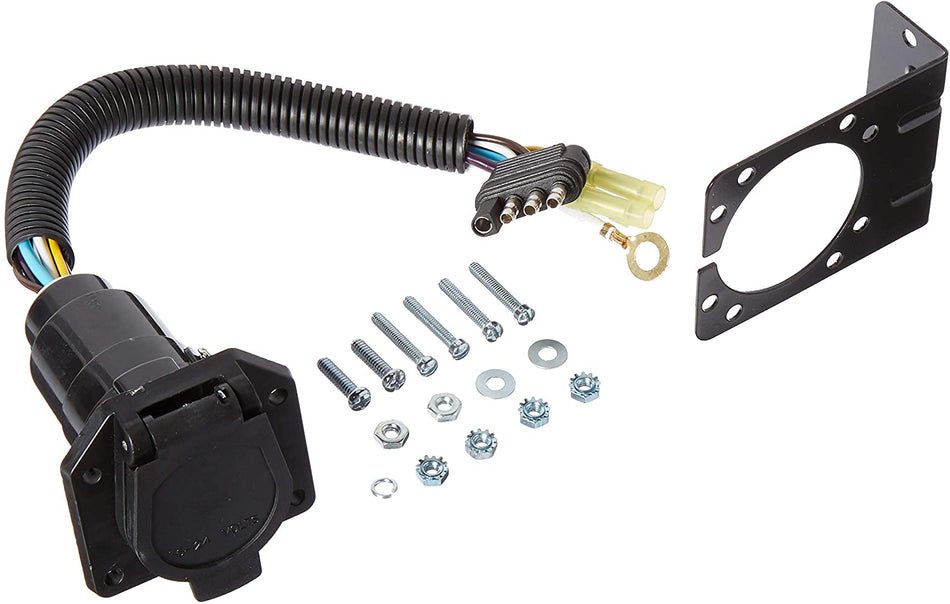 7 ft Trailer Cable Replacement Cord with 7 Way Light Plug-in, Rugged ABS Housing for Towing