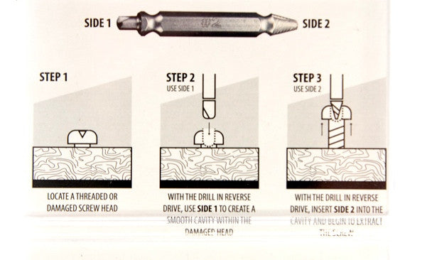 4Pc Mini Power Damaged Screw Extractor Easy Out Bit Remover Tool Set - tool