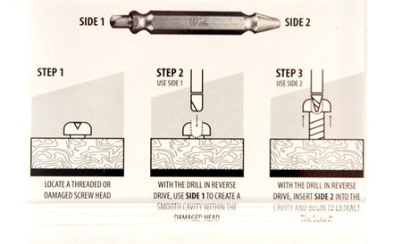 4Pc Mini Power Damaged Screw Extractor Easy Out Bit Remover Tool Set - tool