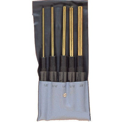 5 Piece Long Brass Roll Drive Pin Punch Set Driver Tool - tool