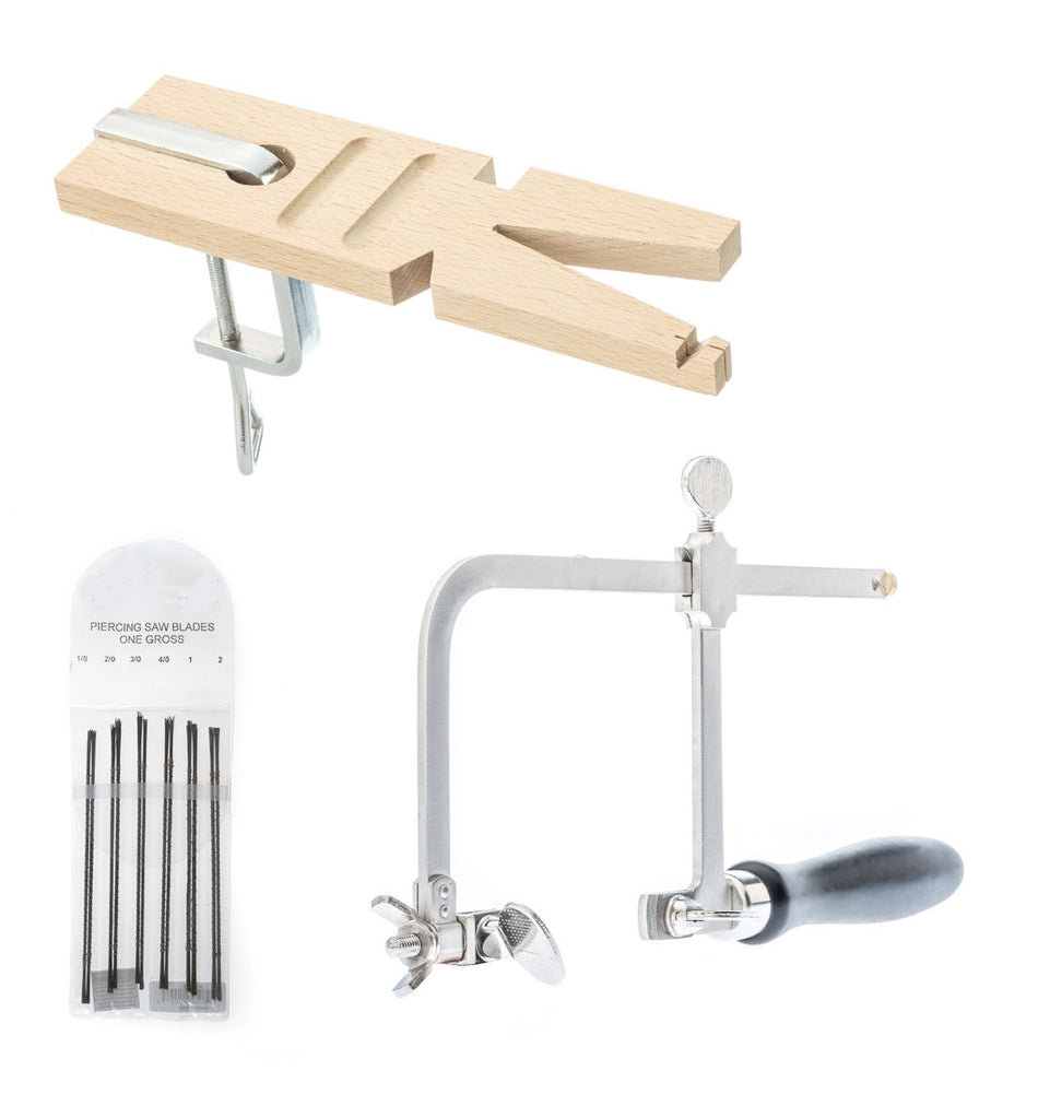 Professional Mini Jeweler's Coping Saw Set with Pin Clamp - tool