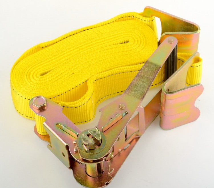 2" x 27' Heavy Duty Flat Hook Truck Webbing Web Truckers Hand Ratchet Tie Down Strap