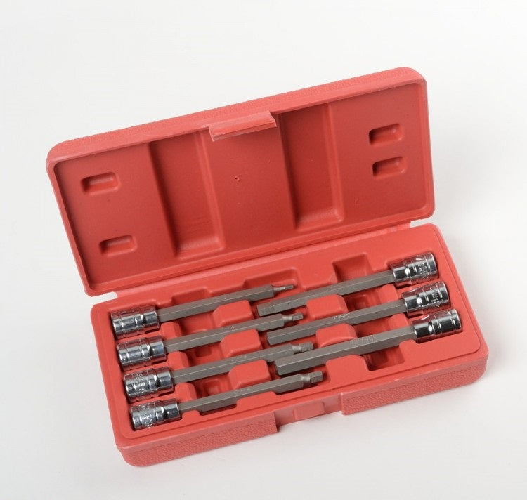 7 Pc 3/8 Inch Drive Metric Long Shaft Allen Key Socket Set Hex Bit Kit