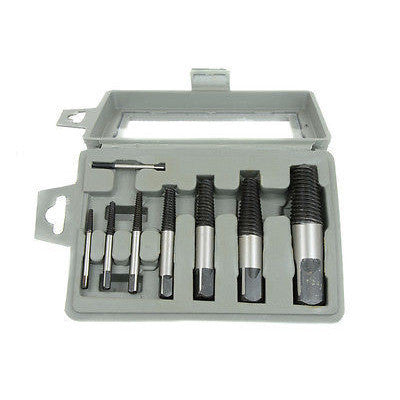 8 Piece Screw Bolt Extracting Extractor Puller Tool Bit Kit Easy Out Easyout Remover - tool
