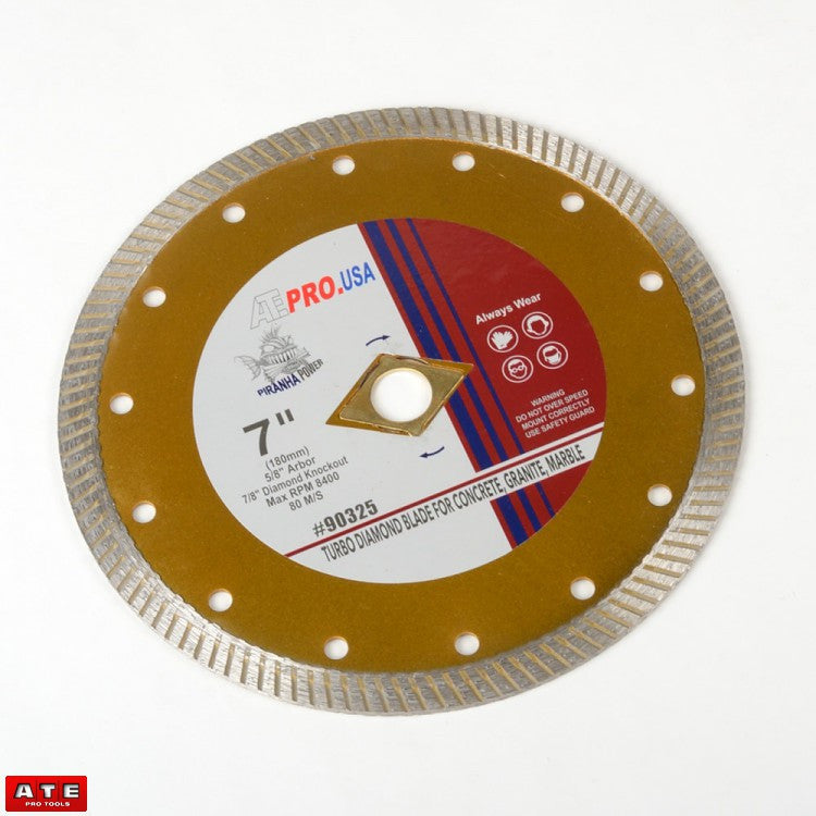 7" Turbo Diamond Blade for Granite Marble - tool