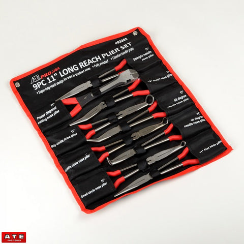 11 pc Long Nose Reach Plier Tool Set - tool