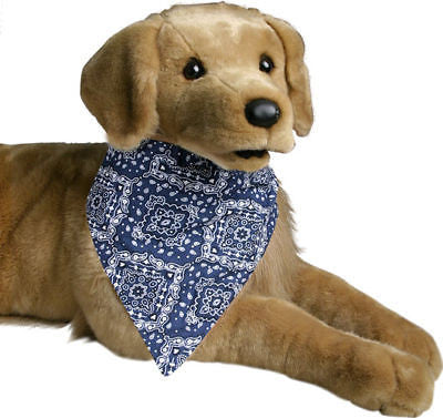 Blue Paisley Bandana Collar for Medium Sized Dog Pet - tool