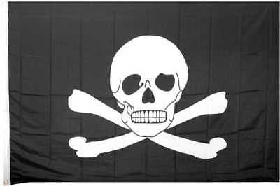 Super Large Black 4 x 6 Foot Skull and Crossbone Pirate Ship Flag Cross Bone - tool