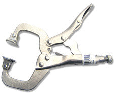 11" Locking C-Clamp Tool Hand Vise with Swivel Grip - tool