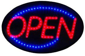 Lighted Electric Led Lit Neon Open Store Window Sign Flashing Animated Mode - tool