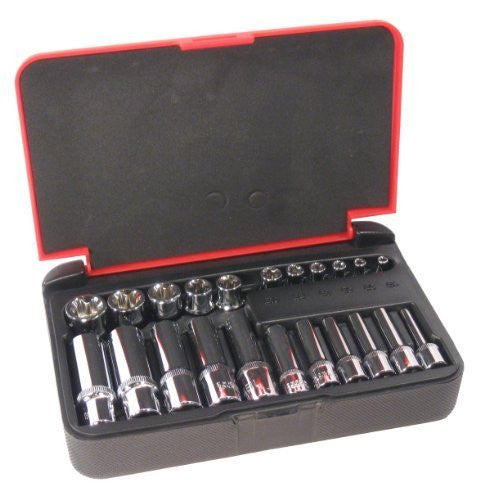 22-pc. 1/4" & 3/8" Dr. Female Torx Tork E Socket Set - tool