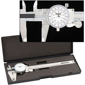 6" Precision Fractional Read Steel Dial Caliper Mic Tool Kit - tool