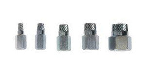 5 Piece Iron Inside Pipe Nipple Extractor Easy Out Remover Tool - tool