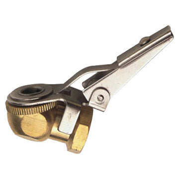 Locking Air Brass Tire Chuck Coupler Filler Tool with Clip Lock On Tirechuck - tool
