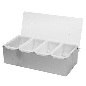 Divided Cold Condiment Sauce Organizer Dispenser Serving Food Service Tray - tool