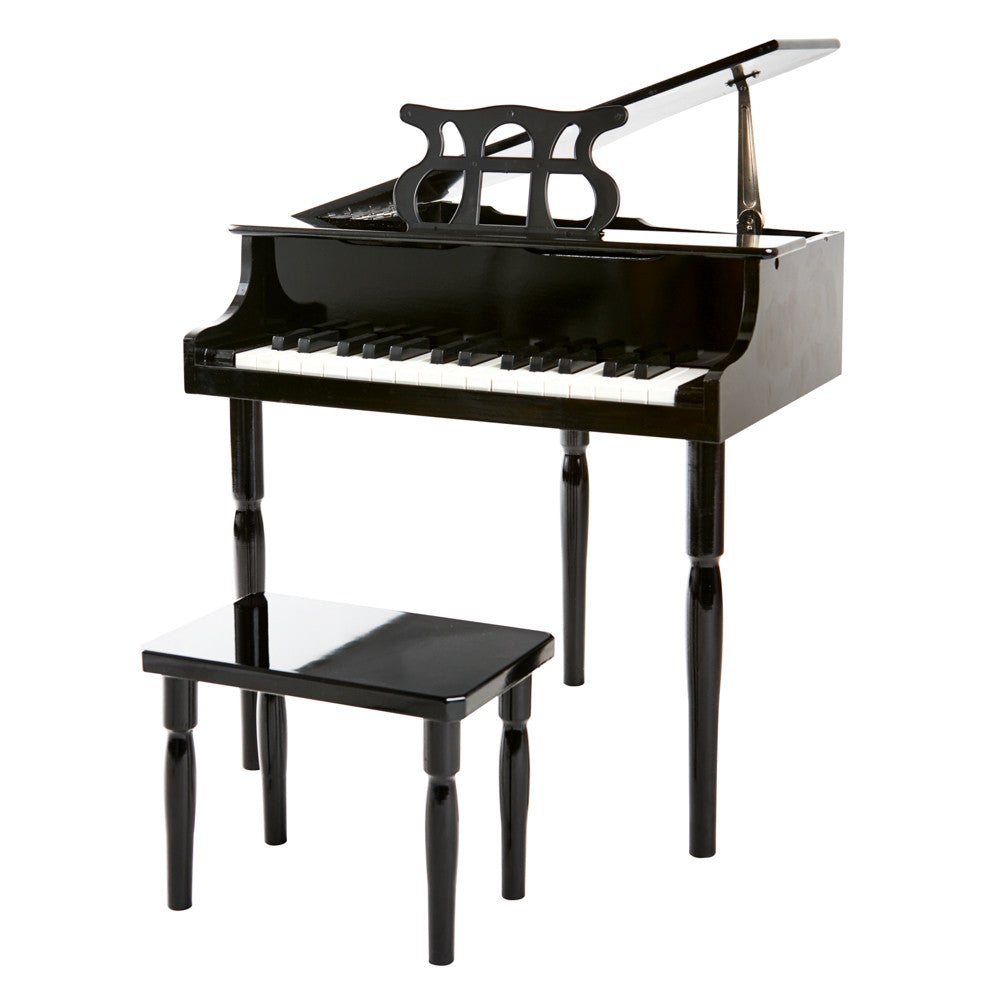 Black 30 Key Toy Grand Piano with Bench - tool