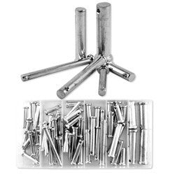 60 Piece Steel Loose Metal Clevis Pin with Head Assortment Set Tool Kit - tool