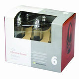 6 Pack Tall Tower Glass Salt and Pepper Shaker Restaurant Dispenser Bottle Set - tool
