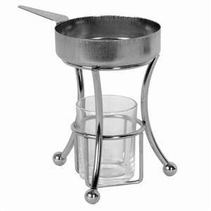 Stainless Steel Metal Restaurant Butter Warmer Melter Candle Lit Heater Set - tool