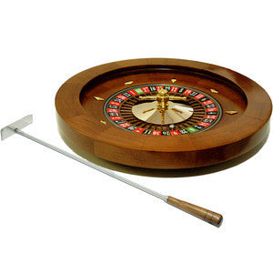 16" Deluxe Quality Solid Real Wooden Roulette Wheel Game Roulete Spinning - tool