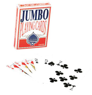 Deck Pack of Jumbo Size Sized Giant Extra Big Poker Playing Cards - tool