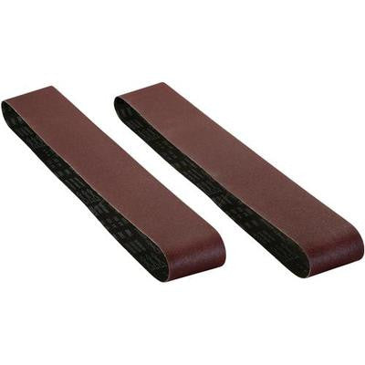 2 Piece 6" x 80" Sanding Sandpaper Belts 100 Grit Sander Aluminum Oxide - tool