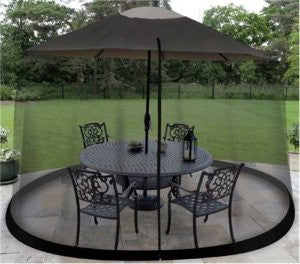Bug Screen for Outdoor Patio Table Over The Umbrella Cover Net Netting Mosquito - tool