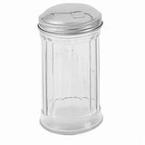 Twin Pack of 12 oz Glass Sugar Parmesan Cheese Flip Top Dispenser Server Shaker - tool