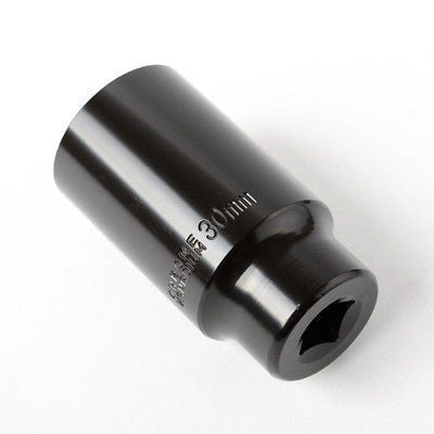1/2" Drive 30 mm 30mm Air Impact Black Socket Wrench Tool Deep Metric - tool