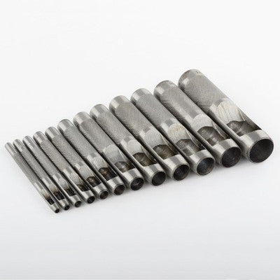 12 Piece Leather Hollow Hole Punch Set - tool