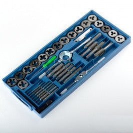 40 Piece Cheap Metric Steel Tap & and Die Tool Threading Thread Set Kit - tool