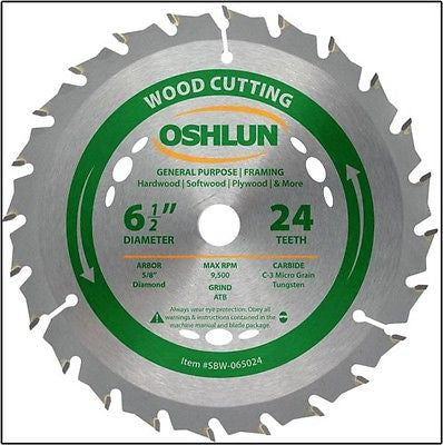 6-1/2" 24T Carbide Tip Wood Cutting Saw Blade Power Skilsaw - tool
