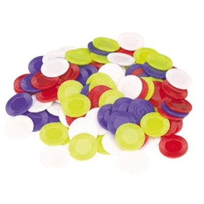 100 Piece Mini Small Round Plastic Chip Colored Cheap for Poker or Bingo Game - tool