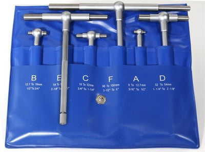 6 Piece Machinist T Bore Telescoping Gage Gauge Tool Set - tool